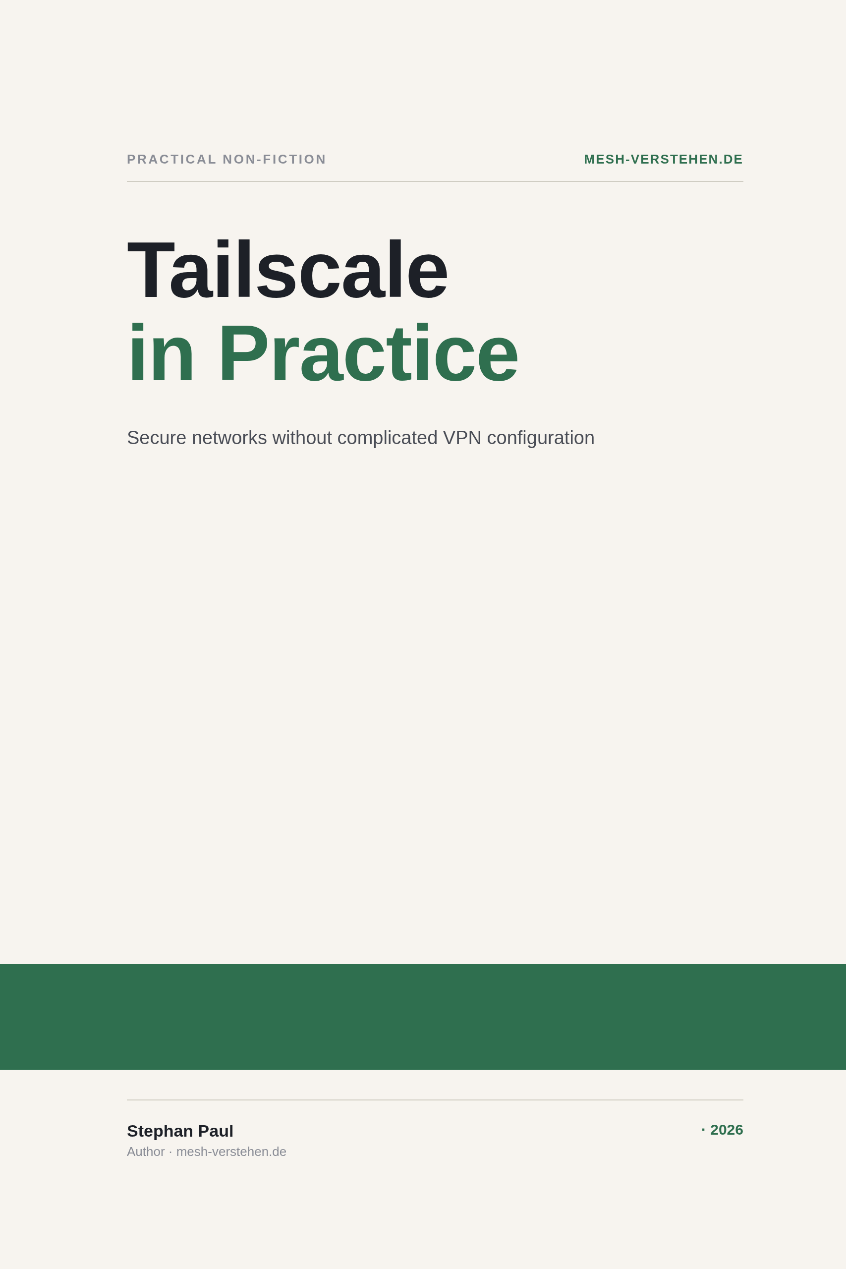 Book cover: Tailscale in Practice